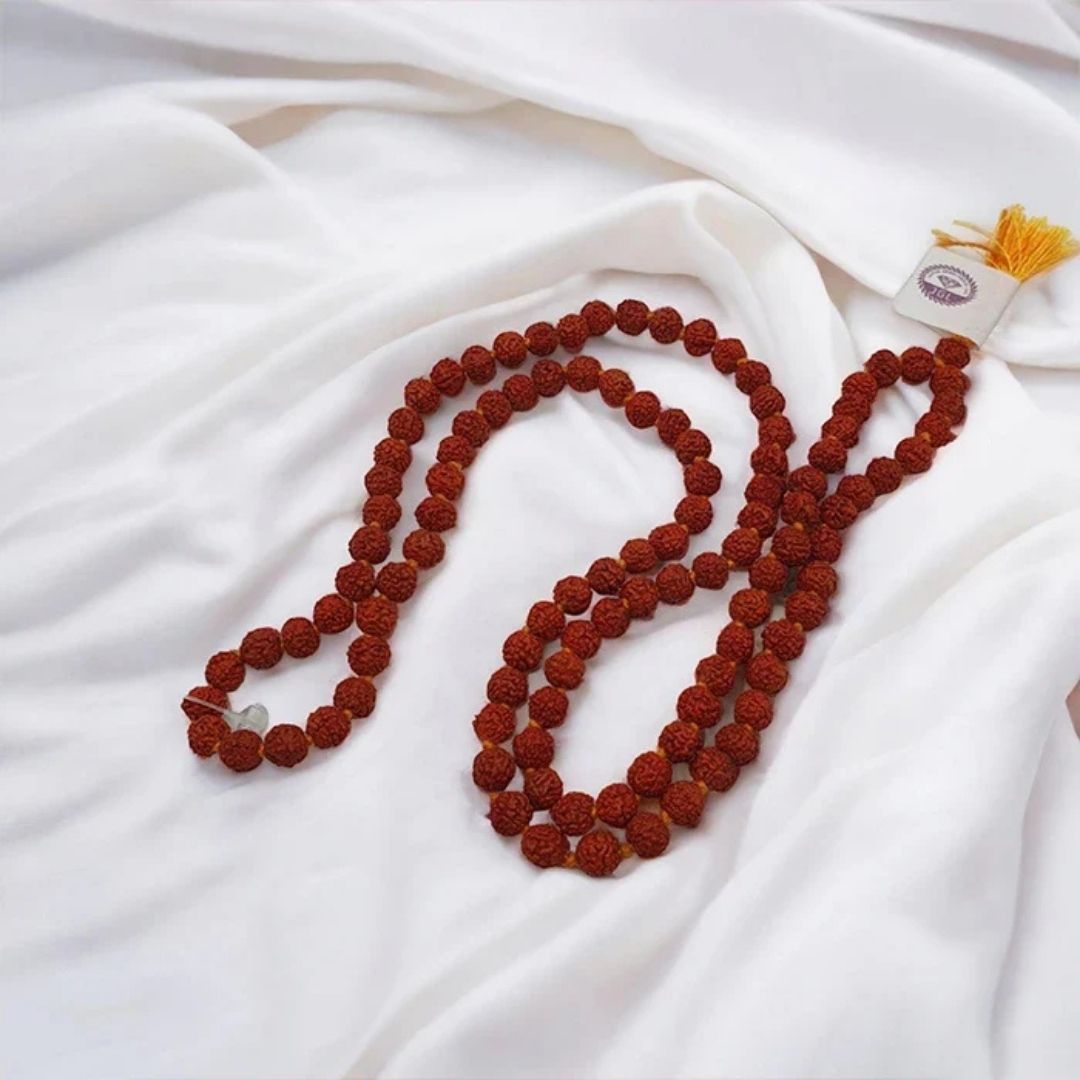 Get Divine Protection and Prevent Mishappening - 108 Beads 5 Mukhi Rudraksha Mala Lab Certified