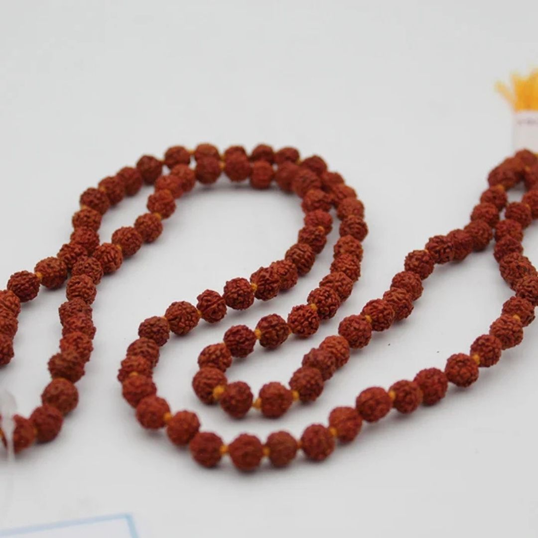 Get Divine Protection and Prevent Mishappening - 108 Beads 5 Mukhi Rudraksha Mala Lab Certified